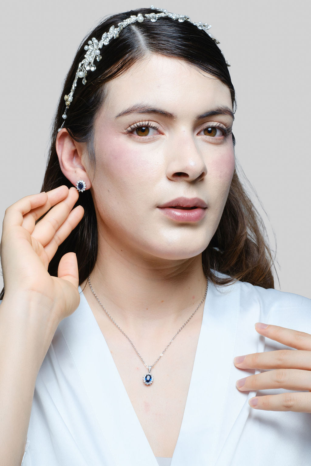 Set Aretes y Collar Bianca